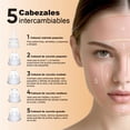 thumbnail image 3 of Succionador Extractor De Puntos Negros Kimhi Limpiador Electrico De Poros Color Blanco Con 3 Niveles De Succión Ajustables Recargable Por Usb Y 5 Cabezales Intercambiables Limpieza Facial, 3 of 5