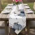 thumbnail image 6 of Navy Blue Thanksgiving Fall Table Runner Linen Burlap Table Runner 72 Inches Long Pumpkin Botanical Maple Leaf Dresser Scarves for Kitchen Island Coffee Dining Room Party Holiday Decoration 16"x72", 6 of 8