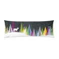 thumbnail image 2 of YUSDECOR Colorful Winter Forest Body Pillow Pillowcase Pillow Protector Cushion Cover 20x60 Inch, 2 of 2
