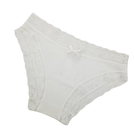 Vblhal Deals of the Week Clearance Women s Underwear Bikini Panties for Everyday Wear Sexy Lace Trim Breathable Hipster Panty Stretch Briefs Soft Tangas