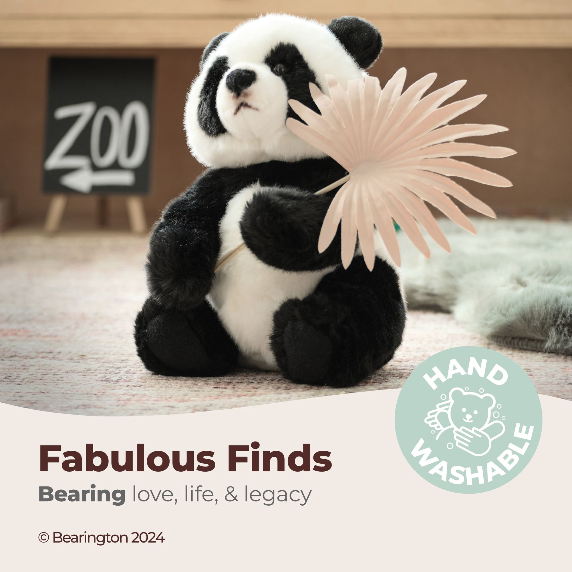 Bearington Tux Panda Stuffed Animal - 11" Soft Plush Panda Bear Toy with Floppy Body and Weighted Bean Bags - Cuddly Bear Plush and Adorable Stuffed Animal Pandas for Kids and Babies