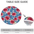 thumbnail image 6 of Round Fitted Tablecloth with Elastic Edges Fits 36"-44" Round Tables Pioneer Colorful Floral Waterproof Table Cover Washable Indoor and Outdoor for Party Kitchen Dinner Banquet Patio Picnic, 6 of 7