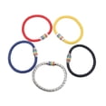 thumbnail image 5 of Juego de pulseras tejidas de 5 uds., pulseras de cuero trenzadas con cierre magnético, rojo, azul, plateado, amarillo, azul marino, para regalo, 5 of 5