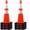 Black, variant on (8 Cones) BESEA 28" inch Orange Traffic Cones Construction Road Parking Safety Cone Structurally Stable Wearproof Cones (8Pack 28" Height)