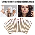 thumbnail image 3 of 1 Set Travel Makeup Brush Set Eyeshadow Brush Contour Concealer Blusher Brush Faux Fiber Brown, 3 of 6
