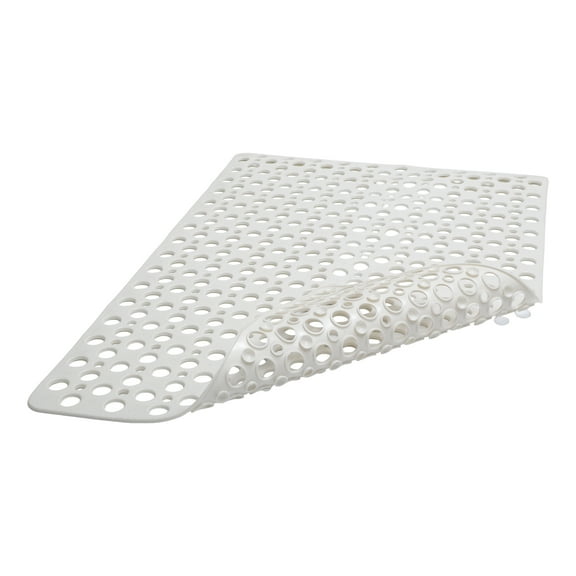 Alfombra de baño antideslizante Unique Bargains, alfombra de ducha, lavable a máquina, para bañera, antideslizante 35.43"x23.62" blanca