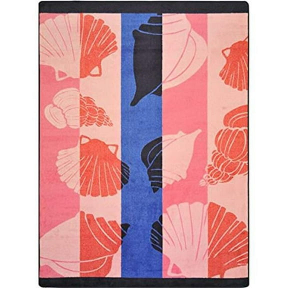 Joy Carpets 1647D 7 ft. 8 in. x 10 ft. 9 in. Seashell Lagoon Rectangle Area Rug  Multi Color
