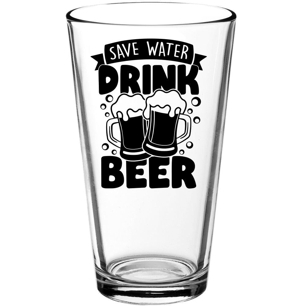 Save Water Drink Beer Funny Pint Glass v2