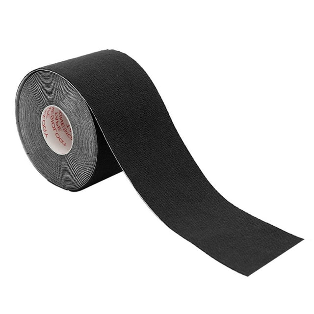 Cinta de kinesiología precortada, cinta elástica terapéutica deportiva para rodilla, hombro y codo, alivio del dolor, impermeable, sin látex, negra