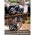 thumbnail image 5 of ESKUTE D300 Electric Bike for Adults, Folding Ebike with 750W Motor 20MPH, 48V 20.8Ah Removable Battery, 20"x4.0" Fat Tires,NFC Unlock,White with Phonebag & Lock, UL2849 Class 2, 5 of 7