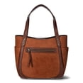 thumbnail image 2 of Time and Tru Women's Carla Tote Handbag, Cognac, 2 of 4