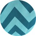 thumbnail image 1 of Ahgly Company Tapis Rond Lavable en Machine Intérieur Transitionnel Vert Cyan Foncé, 3 Pieds Rond, 1 of 7