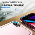 thumbnail image 5 of for iPhone X/XS Case, Phone Case Heavy Duty 2 in 1 Full Body Rugged Shockproof Hybrid Hard PC Soft TPU Bumper Drop Protective Girls Women Boy Men Covers for iPhone X/XS, Pink+Rose, 5 of 6