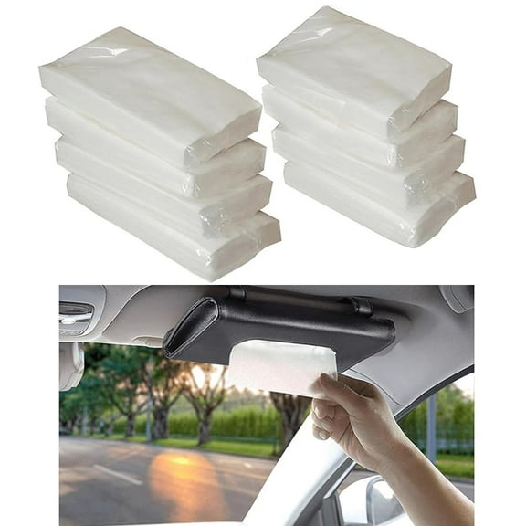 GIXUSIL Car Tissue, Autos Travel Tissues, Soft and Smooth, Napkin Holder Refill, 2-Ply, 8 Packets, 240 Sheets, Facial Tissue, Car Tissue Refills for Car Visor Holder