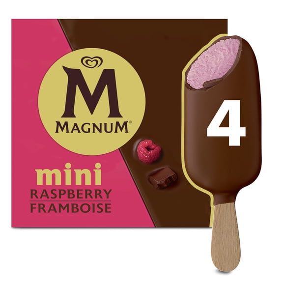 Magnum Raspberry Mini Ice Cream Bars, 4 x 55 ml