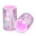 thumbnail image 7 of Yayeee Flameless Candles with Remote Flickering Battery Operated Multi Color Changing, Green Tartan Pattern, 7 of 7