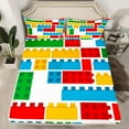 thumbnail image 2 of Castle Fairy Colorful Brick 4-Piece Full Size Sheets,Building Blocks Bed Sheets,Construction Game Lightweight Sheet Sets,Microfiber Cartoon Bedroom Decor, 2 of 7