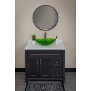 Green Leaf Shaped Vessel Sink