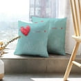 thumbnail image 6 of LALILO Throw Pillow Covers Bicycle With Colorful Balloons Love Heart Cushion Cover 18" x 18", 2 Pack, 6 of 6