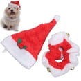 thumbnail image 1 of Christmas Cat Costumes, Soft Warm Pet Santa Hats and Collars Exquisite Comfortable Charming  for Cats for Small Dogs L, 1 of 7