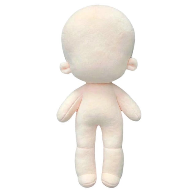 Muñeca de algodón para coser, muñeco de cuerpo entero, muñeco de bebé, muñeco de peluche en blanco, muñeco para vestir