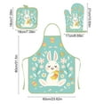 thumbnail image 3 of Xuniizn Polyester Apron Easter Cooking Apron Insulated Mitts Insulated Pads Three Piece Set Suspender Apron Kitchen Cooking Apron BBQ Apron Holiday Decorative Sleeveless Apron, 3 of 6