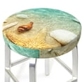 thumbnail image 3 of Susaid Starfish And Seashell On The Beach Print Elastic Bar Stool Cover Personalized Washable Stool Cover for Barbershop Home Bar Kitchen-12 inch, 3 of 7