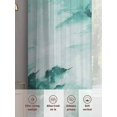 thumbnail image 6 of Clouds Sheer Curtains 2 Panels Set Abstract Gradient Green Clouds Sky Sheer Window Curtains Light Filtering Rod Pocket Voile Drapes for Bedroom Living Room 52"X84", 6 of 9