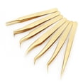 thumbnail image 2 of Special grafting eyelash tweezers for eyelashes flowering false eyelash tweezers for eyelashes golden feather tweezers-Long Beak Gold Feather Clip, 2 of 4