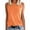 Orange, variant on Women Summer Tops Ladies Solid Color Vest Sleeveless Summer T Shirt Round Neck Top Casual Tops Juniors Business Casual Women Cardigan Top Set Bohemian for Zip up Workout Warm Crop Dark Blue 2XL