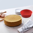 thumbnail image 4 of Moule à Gâteau Boulangerie Rond Antiadhésif Résistant aux Hautes Températures Moule en Silicone Pâtisserie Réutilisable Outil de Cuisson Gadget de Cuisine Rouge 6 Pouces, 4 of 9