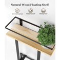 thumbnail image 3 of Towel Racks for Bathroom Wall Mounted Towel Holder Wall Mounted with Wooden Floating Shelf & Metal Hooks Rolled Towel and Hand Towel Rack for Bathroom + Wood, 3 of 7