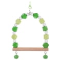 thumbnail image 1 of 1Set Parrot Perch Wooden Bird Swing For Pet Birds 9.4x5.9x0.7in, 1 of 8