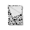 thumbnail image 2 of Black and White Soft Flannel Fleece Throw Blanket, Big and Small Dots Black Color Spots Graphic Simplistic Bubbles Pattern, Cozy Plush for Indoor and Outdoor Use, 60" x 80", Black White, by Ambesonne, 2 of 5