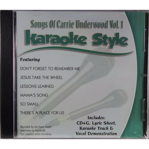 Songs of Carrie Underwood Volume 1 Daywind Christian Karaoke Style NEW CD G 6 Songs