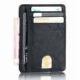 thumbnail image 5 of Men's RFID Blocking Slim Leather Wallet - Ultra Thin Minimalist Card Holder with 8 Card Slots, Unisex Front Pocket Money Clip (3.125" x 4.437"), 5 of 21