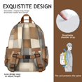 thumbnail image 5 of Brown and Grey Abstract Art Artwork Backpack for School,Cute School Bag,Schoolbag with Adjustable Shoulder Straps & Padded Back,15.25"x11.5"x5.25", 5 of 6