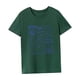 thumbnail image 4 of Camiseta para mujer, camisetas de verano para ir al trabajo, mochilero, calle, regalo para mujer Verde, 4 of 7