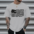 thumbnail image 2 of Caqnni Men's Graphic T-Shirts USA Flag T-Short Sleeve American Patriotic Crewneck Casual Regular Tee Shirts(Grey,3XL), 2 of 5