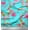 Turquoise Blue, variant on Soimoi Cotton Duck Fabric Floral Wreath & Flamingo Bird Decor Fabric Printed Yard 42 Inch Wide