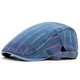 thumbnail image 1 of Gorra plana de mezclilla a rayas vintage de Ivy Gatsby para hombre y mujer, 1 of 2