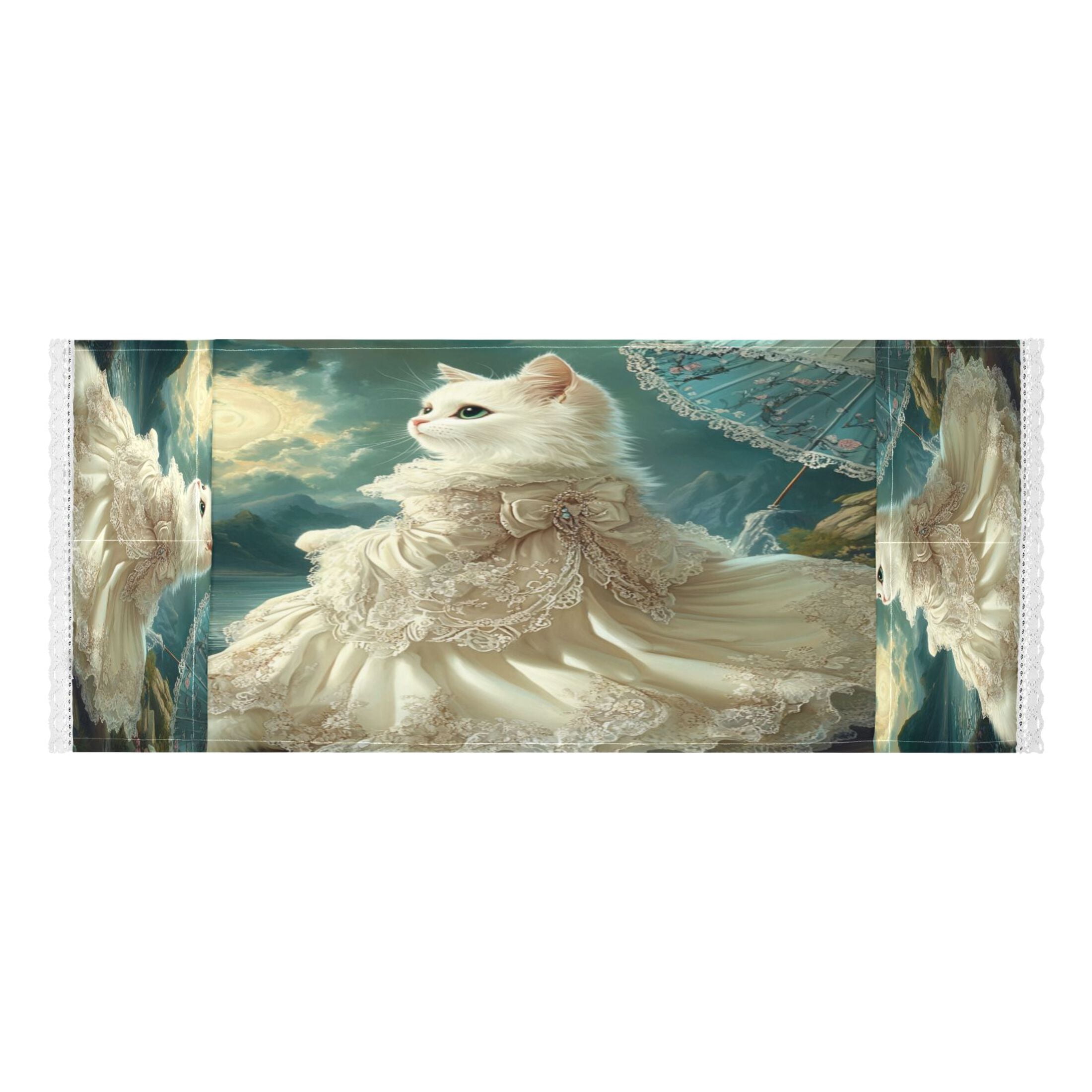 WOBOGO Princess White Cat Washing Machine Cloth Dryer Refrigerator Top Cover Protective Non-Slip Mat For Kitchen Laundry