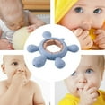 Baby Teething Wood & Silicone Teether 2 In 1 Food Grade Chew Toy For