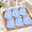 Blue Daisy2-6, variant on Bath Washcloths 3 Pack Pink Daisy2-3 Print with Hanging Loop