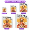 thumbnail image 5 of Hello Fall Goldendoodle Football Welcome Autumn with Leaves Pumpkins Cutout Transfer Sticker Doodle Dog Lover Gifts Idea Transparent Decal Art Decor - 00012, 5 of 5