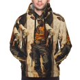 thumbnail image 3 of Zufioo Vintage Style Elk Design Fleece Comfortable Hoodie for Mens,Sweatshirt for Men,Pullover Hooded Sweatshirt for Men -XX-Large, 3 of 5