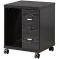 thumbnail image 1 of Coaster Contemporary Wood Printer Stand with 2-Drawer in Black, 1 of 4