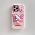 thumbnail image 1 of Sanrio Hello Kitty Pink Butterfly Style Phone Case For Iphone 11 12 13 14 Pro Max Cartoon Phone Holder Silicone Soft Shell Cover ZR, 1 of 7