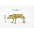 thumbnail image 3 of Wolf, Brown Timber Wolf, Museum Quality, Hand Painted, Rubber Animal, Educational, Realistic, Figure, Lifelike Figurine, Replica, Gift, 4" CH370 BB139, 3 of 9