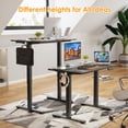 thumbnail image 5 of Farini Electric Standing Desk 40"x24", Adjustable Height Sit Stand Desk with Splice Board for Home Office, Walnut, 5 of 8